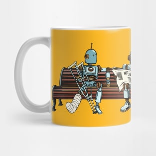 Vintage Human Like Robots. Cyborg Family Mug